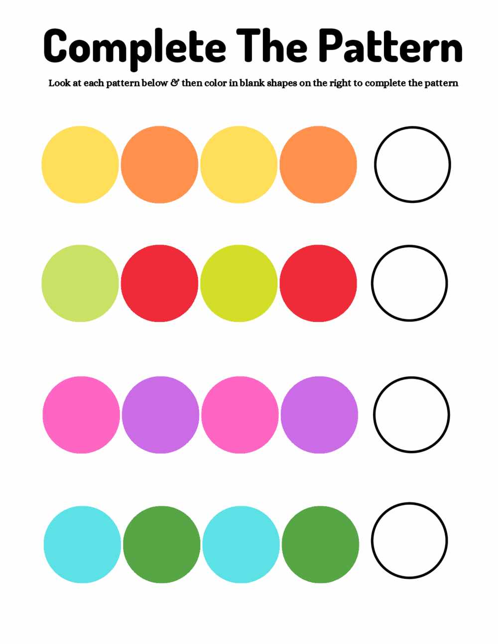 COMPLETE THE PATTERN (1)